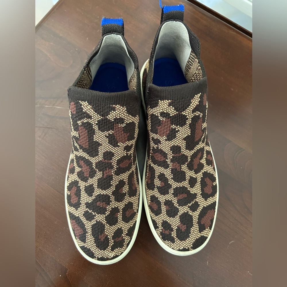 Rothy’s High Top Leopard Animal Print Sneakers - Women's 6